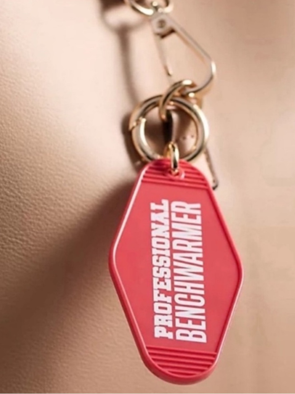 New! Anthropologie Sports Mom Professional Benchwarmer Keychain Bag Charm NWT - Picture 2 of 3